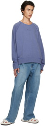 Recto Blue Embroidered Long Sleeve T-Shirt