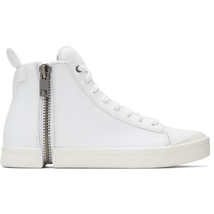 Photo: Diesel White S-Nentish High-Top Sneakers 