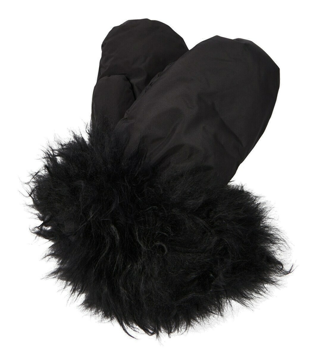 Yves Salomon Down shearling-trimmed mittens Yves Salomon