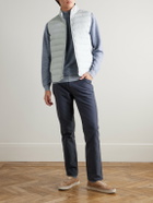 Peter Millar - Winsome Hybrid Quilted Striped Shell and Piqué Gilet - Gray