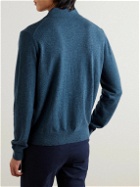 Mr P. - Camp-Collar Wool Shirt - Blue