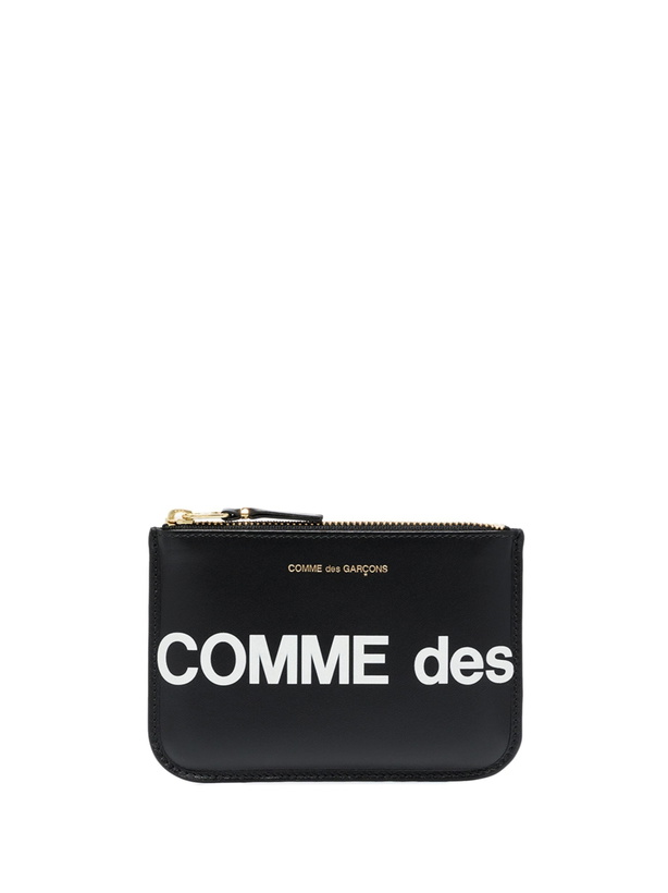 Photo: Comme des Garcons Wallets Huge Logo Pouch in Black