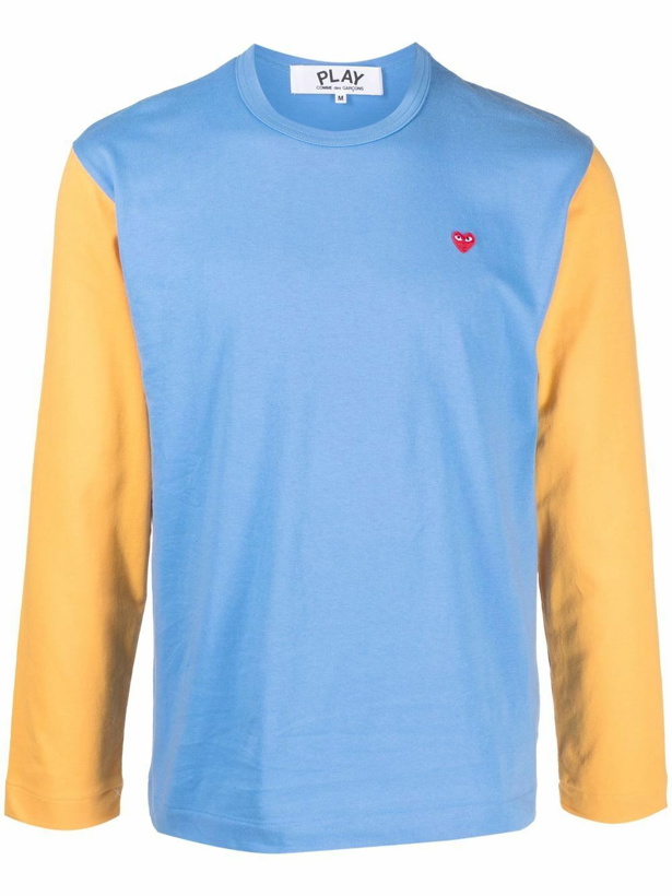 Photo: COMME DES GARCONS PLAY - Long Sleeve Small Heart Logo T-shirt