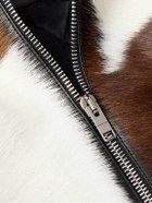 Givenchy - Slim-Fit Belted Cow-Print Calf Hair and Leather Jacket - Brown