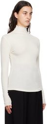 Filippa K Off-White Lettuce Edge Turtleneck
