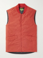 Sid Mashburn - Cashpad Waxed Cotton-Poplin Gilet - Red