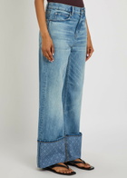 Tory Burch Logo Straight-leg Denim Jeans Blue