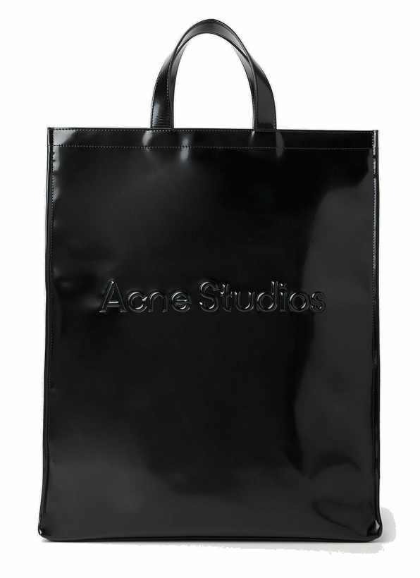 Photo: Acne Studios - Embossed Logo Shopper Tote Bag in Black