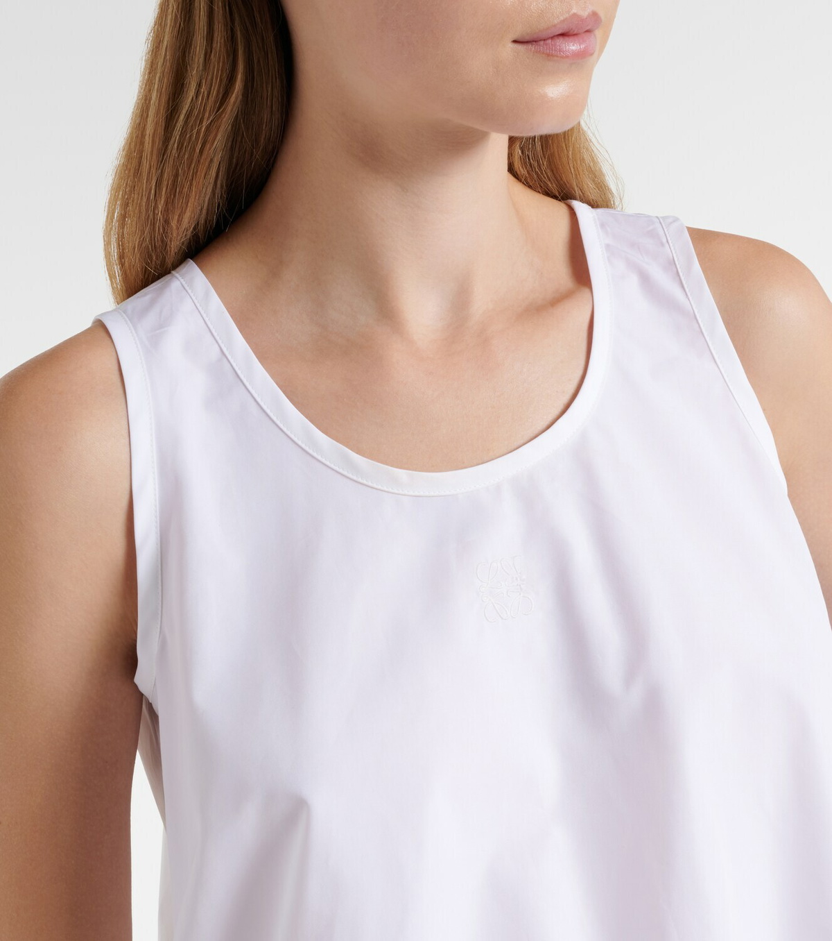 Loewe Paula's Ibiza cotton poplin crop top
