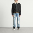 Cole Buxton Men's High Pile Collar Cargo Jacket in Black