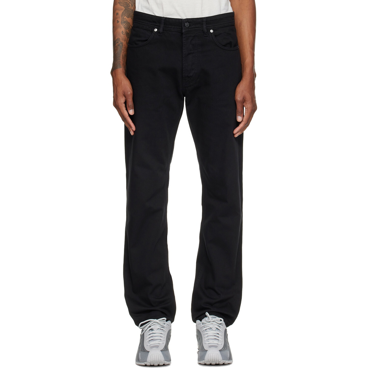 Stone Island Black J100005 Light Bull Denim-TC Jeans