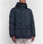 Hugo Boss - Delario Quilted Shell Hooded Down Jacket - Blue