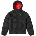 Air Jordan Men's Essential Puffa Jacket in Black/Fire Red