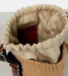 Chloé Woody Mini leather-trimmed bucket bag