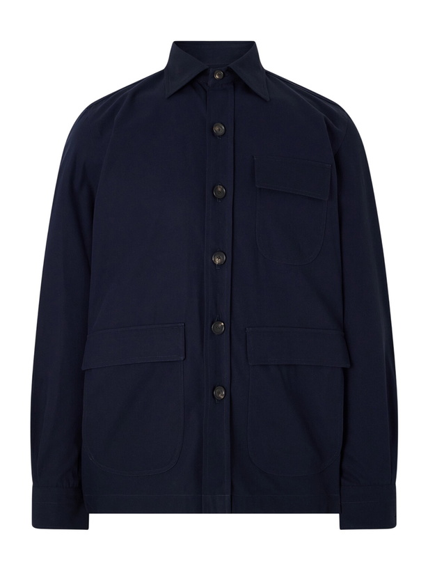 Photo: De Petrillo - Cotton Overshirt - Blue
