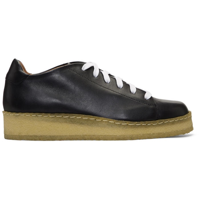 Photo: Robert Clergerie Black Leather Crepe Sole Sneakers