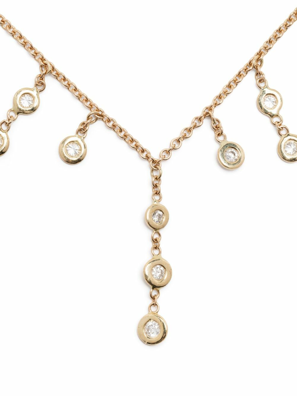 Jacquie Aiche 14K Yellow Gold Shower Drop Shaker Diamond Necklace