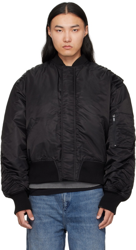 Photo: Han Kjobenhavn Black Oversized Padded Bomber Jacket
