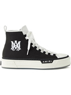 AMIRI - MA Court Leather-Trimmed Canvas High-Top Sneakers - Black