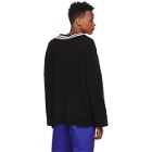 Li-Ning Black Oversized V-Neck Sweater