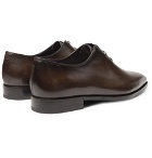 Berluti - Venezia Whole-Cut Leather Oxford Shoes - Dark brown