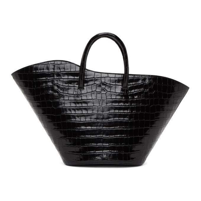 Rainbow Bag Black Croc-Embossed - Little Liffner