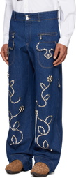 Chopova Lowena Blue Moppy Charm Jeans