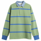 Gramicci Men's Langdon Rugby Shirt in Olive/Blue