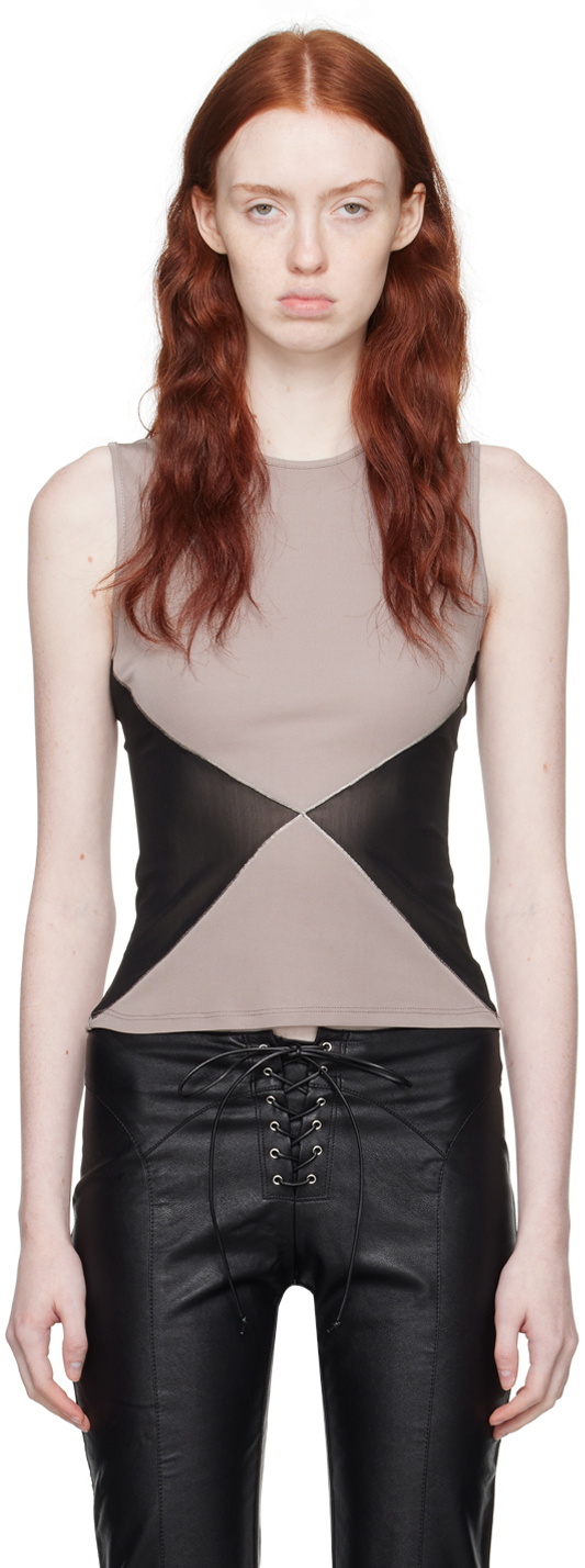 Sasha PU Leather Bustier Top - Black