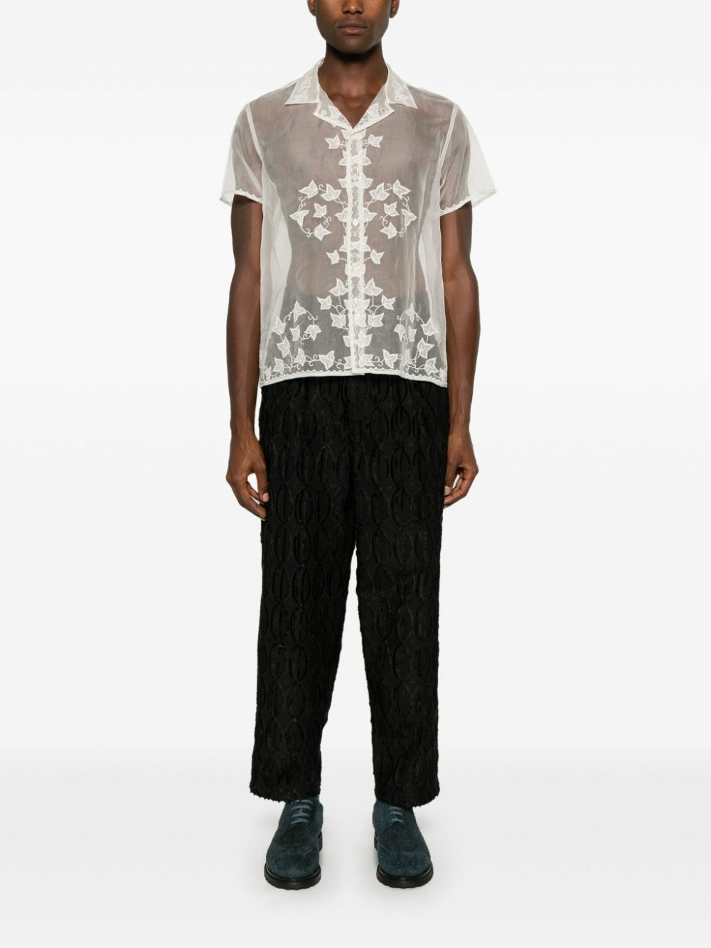 Labrum London Jacquard Straight Trousers