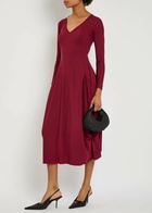High At-length Stretch-jersey Midi Dress Burgundy