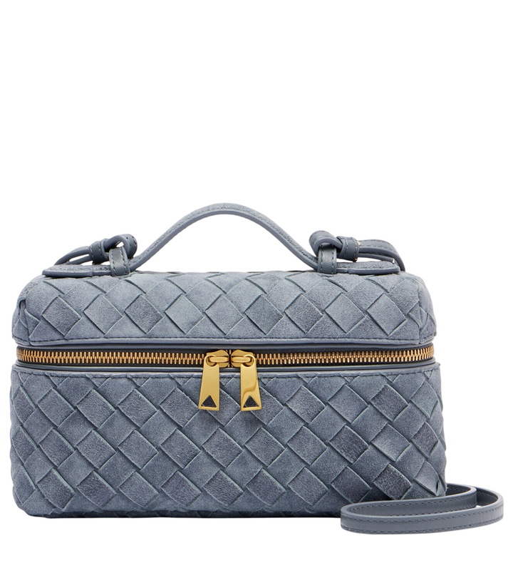 Photo: Bottega Veneta Bang Bang Intrecciato suede vanity bag