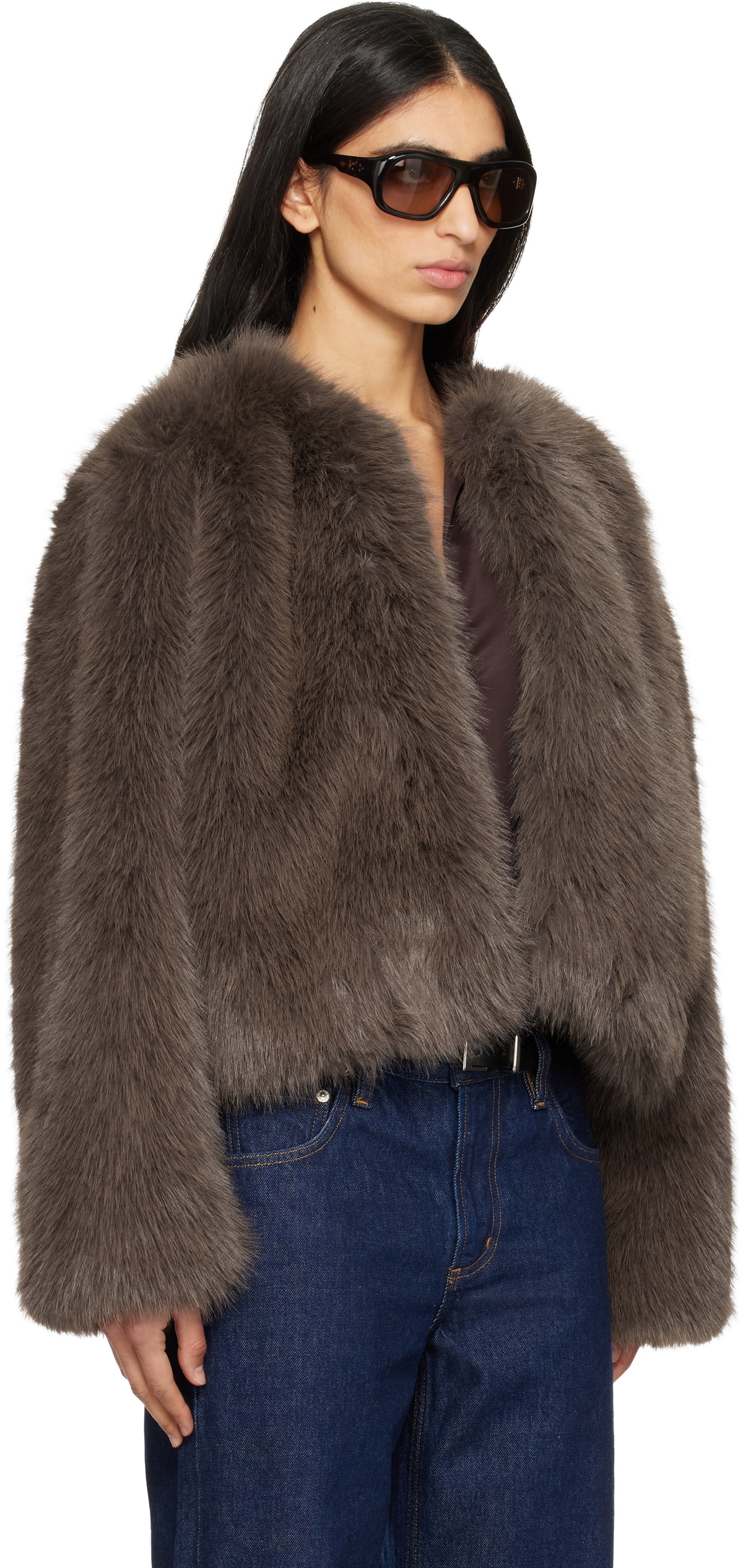 Citizens of Humanity Brown Esme Faux-Fur Jacket