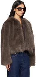 Citizens of Humanity Brown Esme Faux-Fur Jacket