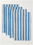 11.11/eleven eleven - Set of Four Small Mud-Resist Indigo-Dyed Organic Cotton Beach Towels