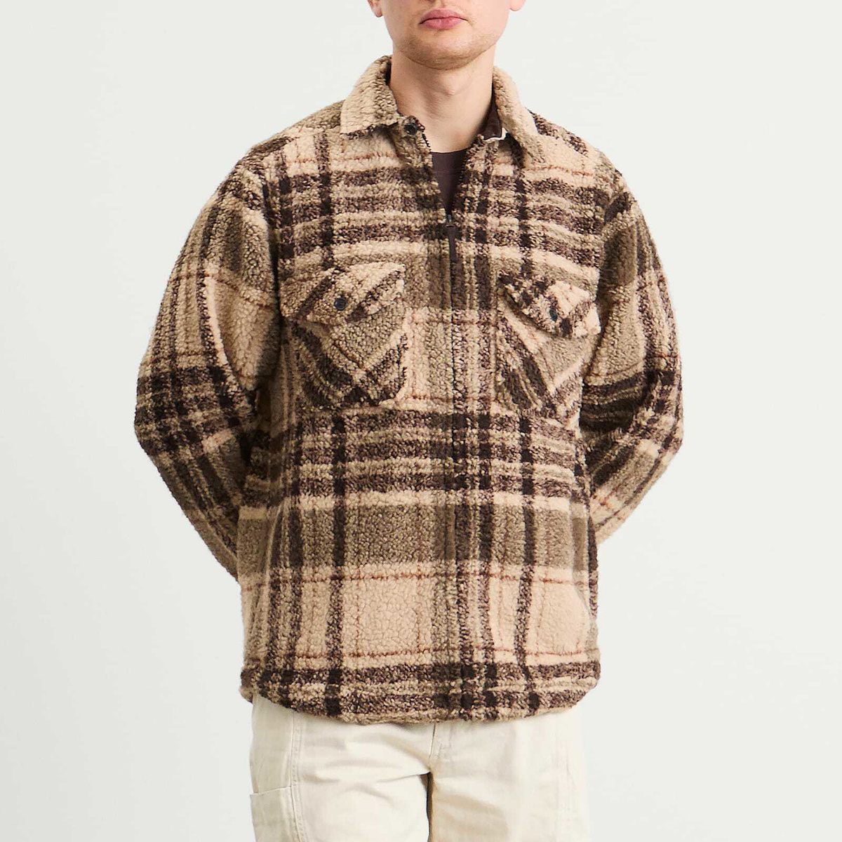 KAVU Men's McCord Creek Fleece Overshirt in Moonstone