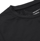 DISTRICT VISION - Slim-Fit Logo-Print Stretch-Mesh Running T-Shirt - Black