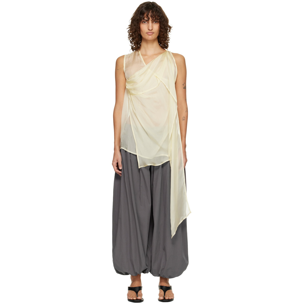 Belle Anna Yellow Vale Top