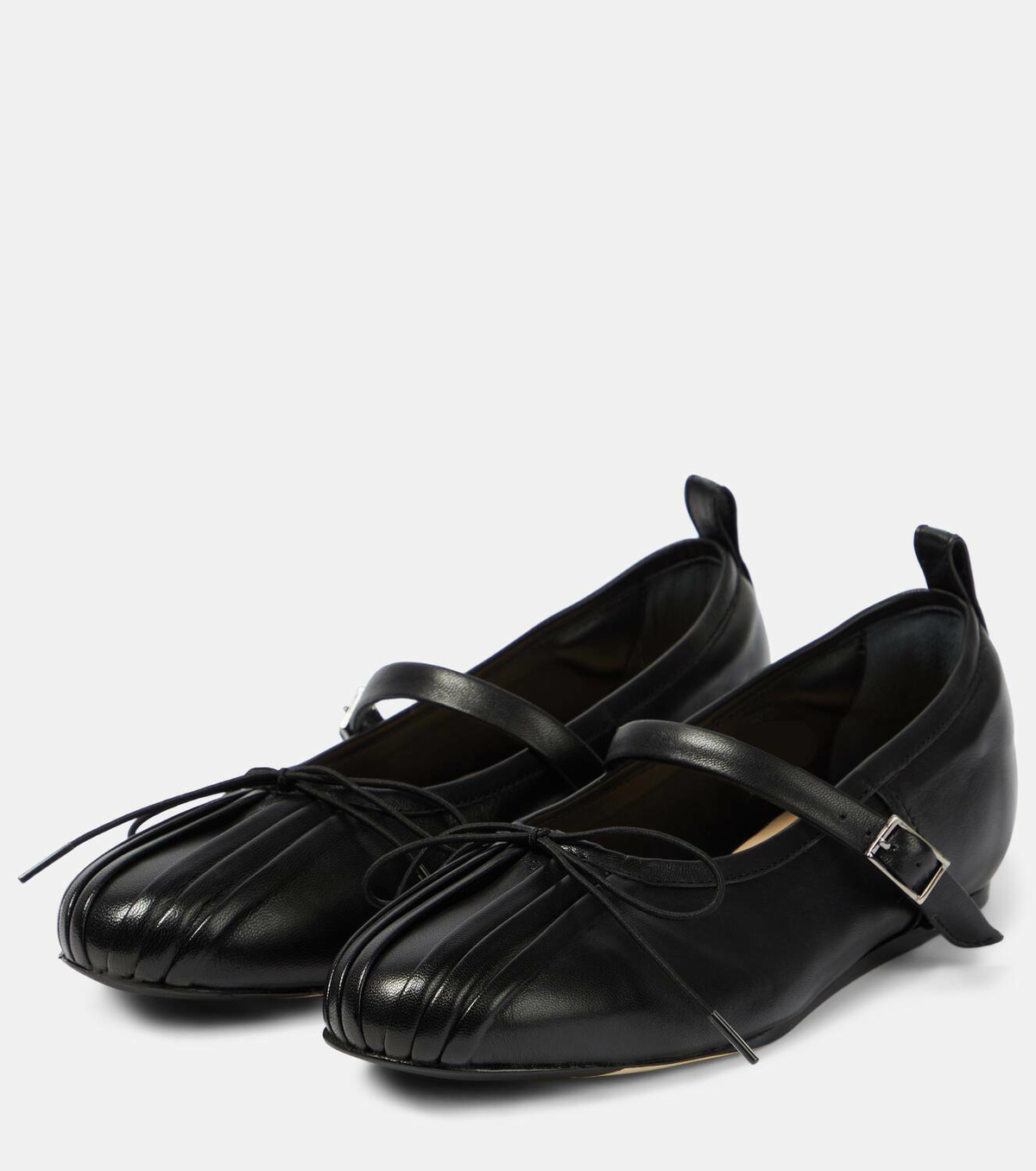 【関税込み】Buckle Grip Ballerina - Simone Rocha - Leather - Buckle Ballerina leather ballet flats in black - Simone