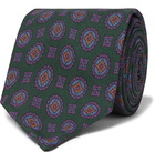 Rubinacci - 7.5cm Printed Silk-Twill Tie - Green