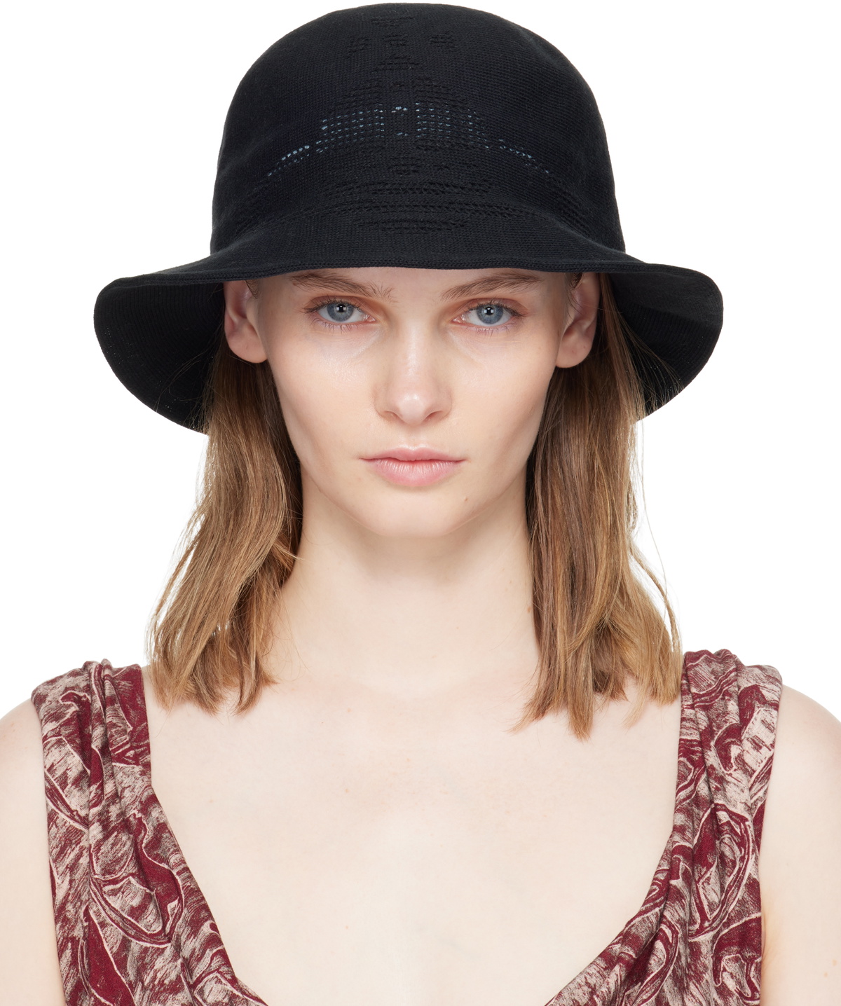 Vivienne Westwood Brown & Purple Orb Lining Bucket Hat Vivienne