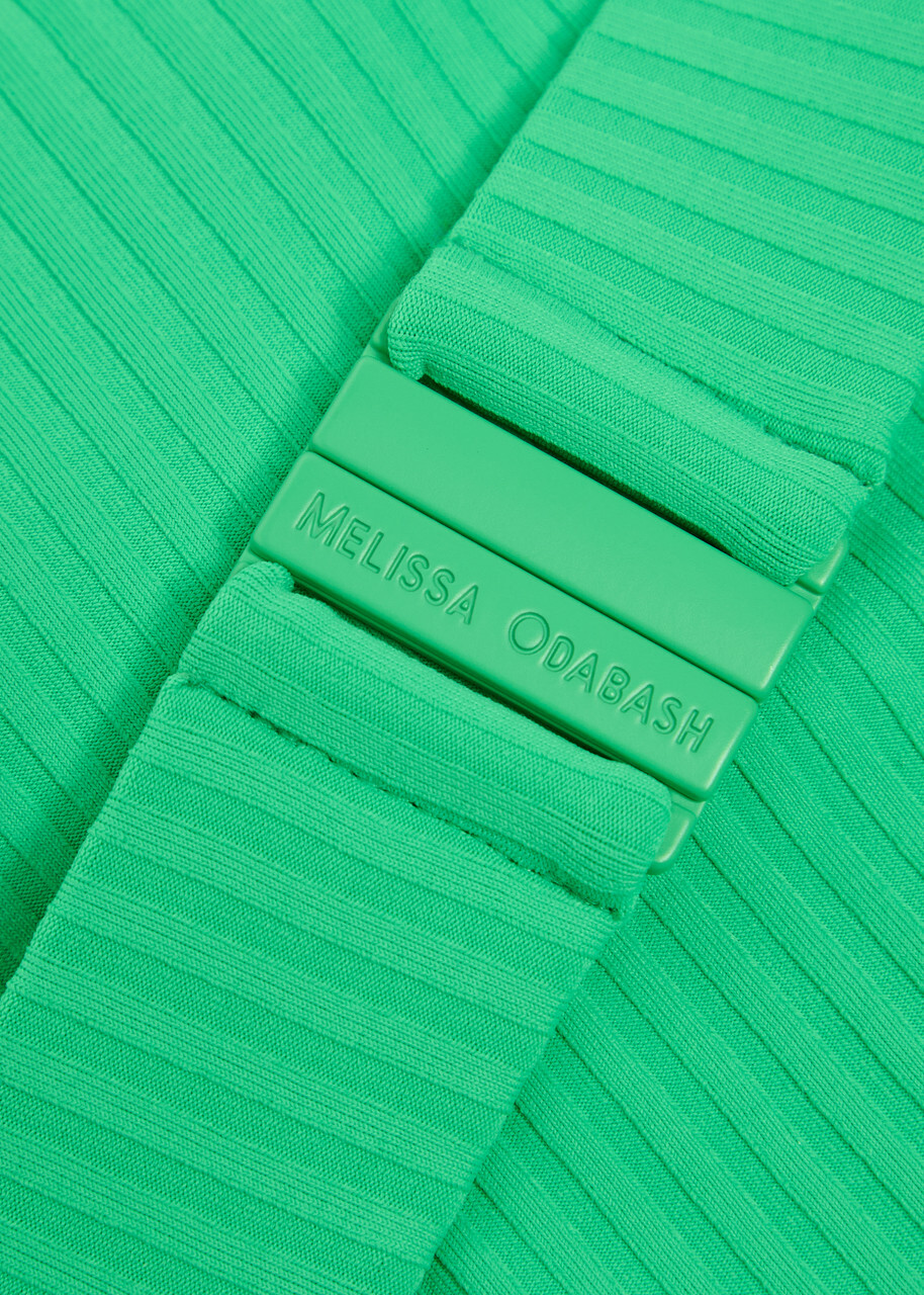 Melissa Odabash Rio Belted Ribbed Swimsuit Green