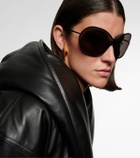 Alaïa Lettering Logo oversized sunglasses