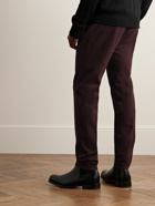 Incotex - Tapered Cotton-Blend Twill Trousers - Purple