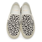 Saint Laurent Black and White Venice Slip-On Sneakers