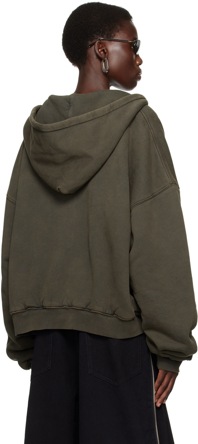 LU'U DAN Black Washed-Out Hoodie