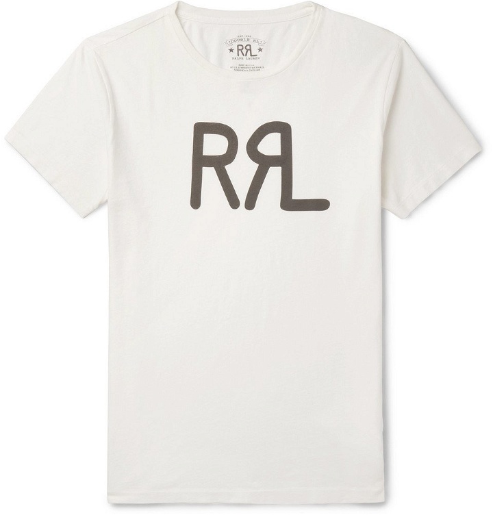 Photo: RRL - Slim-Fit Logo-Print Cotton-Jersey T-Shirt - White