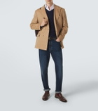 Brunello Cucinelli Camel hair double-breasted suit jacket