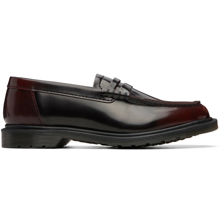 Photo: Dr. Martens Burgundy Mayfare Rub Off Leather Penny Loafers