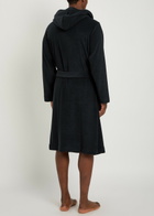 Boss Hooded Terry Robe Black